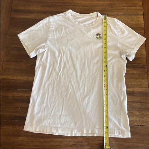 Nike Tee Men's Tshirt Mushroom Logo Beige Size Medium With Flaw - Picture 3 of 13